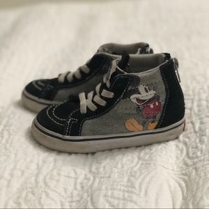 Rare Mickey Mouse Hi Top Vans - Toddler Size 7